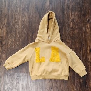 Kids Yellow Hoodie with LA Print